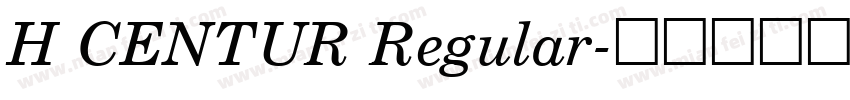 H CENTUR Regular字体转换